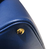 プラダ PRADA パニエハンドバッグ 1BA211 ブルーニュイ GD金具 サファイアーレザー レディース ハンドバッグ
