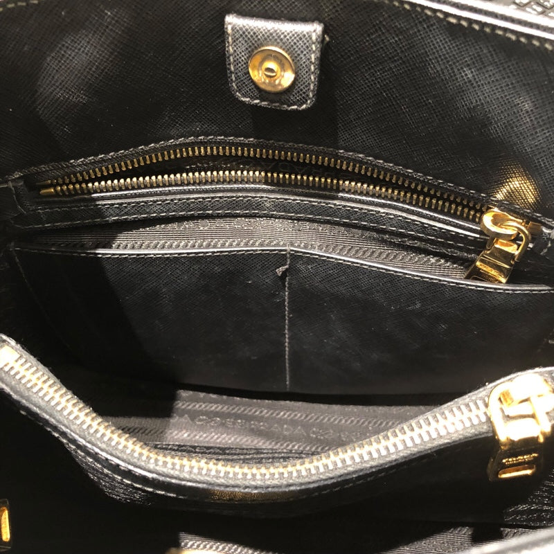 プラダ PRADA サフィアーノハンドバッグ 1BA567 ブラック/GD金具 サフィアーノハンドバッグ レディース ハンドバッグ