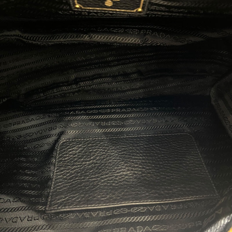 プラダ PRADA ヴィッテロダイノ ワンショルダーバッグ BR4311 ブラック 牛革 レディース ハンドバッグ