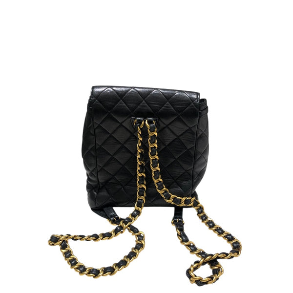 シャネル CHANEL マトラッセバックパック A10177 ブラック　ゴールド金具 ラムスキン レディース リュック・デイパック