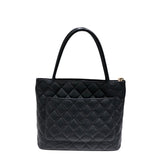 シャネル CHANEL 復刻トート A01804 ブラック キャビア レディース ハンドバッグ