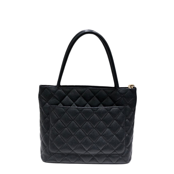 シャネル CHANEL 復刻トート A01804 ブラック キャビア レディース ハンドバッグ