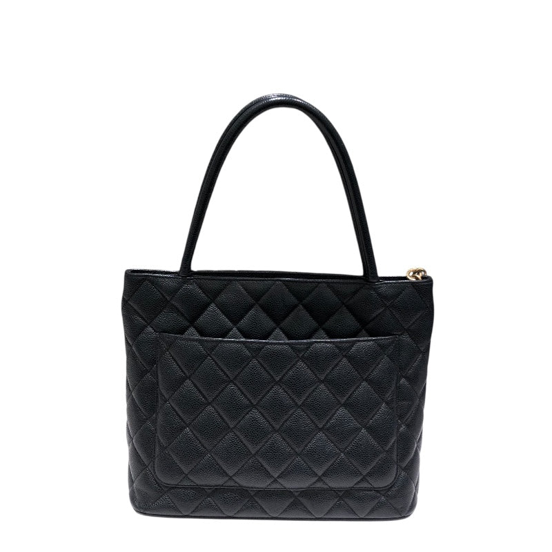 シャネル CHANEL 復刻トート A01804 ブラック キャビア レディース ハンドバッグ