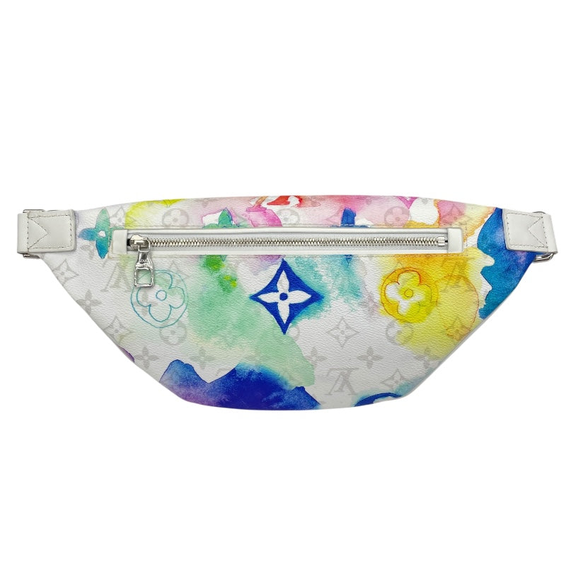 ルイ・ヴィトン LOUIS VUITTON ディスカバリー・バムバッグPM M45759 ホワイト モノグラム・ウォーターカラー メンズ ボディバッグ