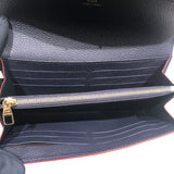ルイ・ヴィトン LOUIS VUITTON ポルトフォイユ・サラ M62125 ネイビー ゴールド金具 モノグラム・アンプラント レディース 長財布
