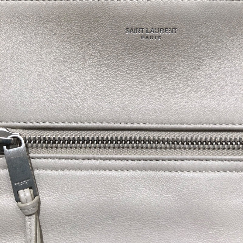 サンローラン SAINT LAURENT トートバッグ 634821 ホワイト レザー ユニセックス ショルダーバッグ