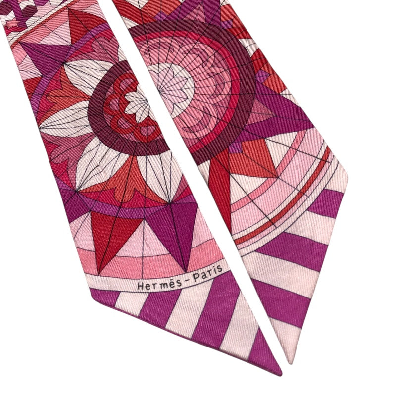 エルメス HERMES ツイリー Rose de Compas シルク レディース スカーフ