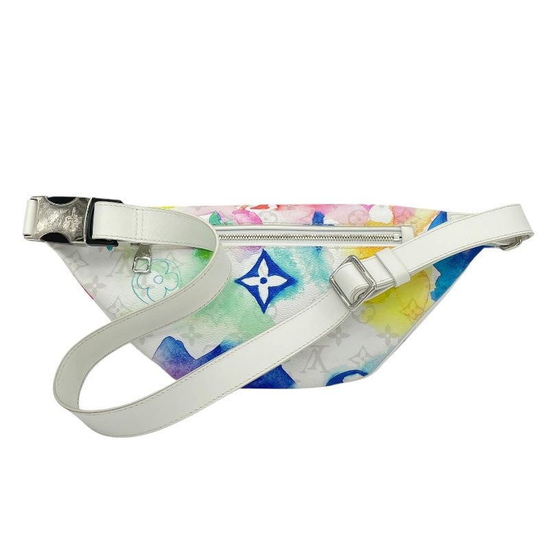 ルイ・ヴィトン LOUIS VUITTON ディスカバリー・バムバッグPM M45759 ホワイト モノグラム・ウォーターカラー メンズ ボディバッグ