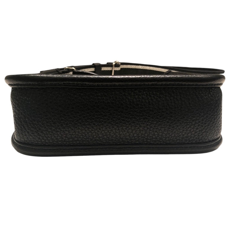 プラダ PRADA トライアングルロゴショルダー 1BH191 ブラック/シルバー金具 レザー レディース ショルダーバッグ