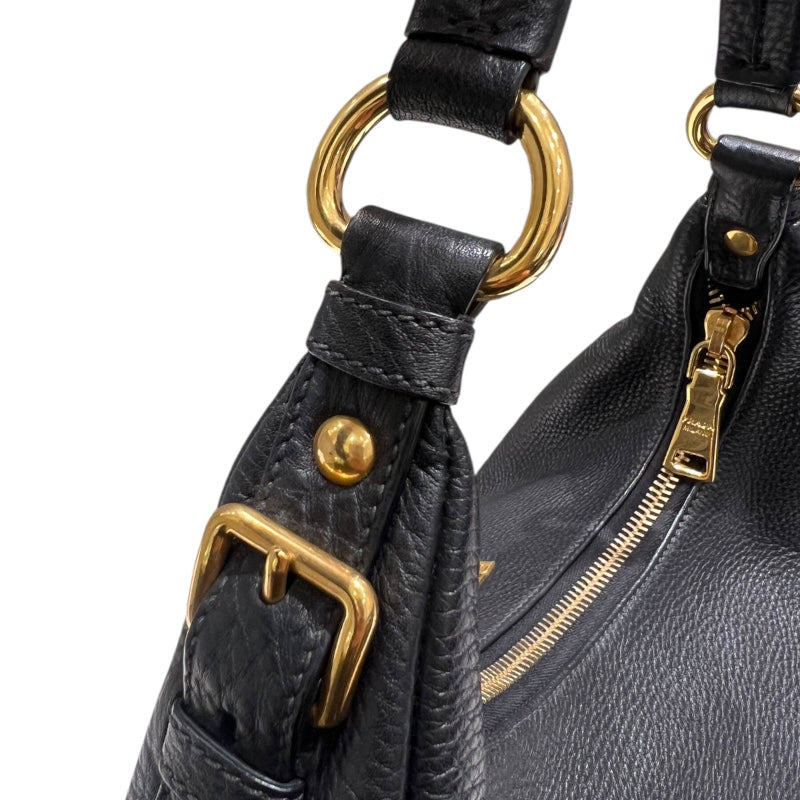 プラダ PRADA ヴィッテロダイノ ワンショルダーバッグ BR4311 ブラック 牛革 レディース ハンドバッグ