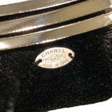シャネル CHANEL ココマークリボンバレッタ ブラック ベロア アクセサリー
