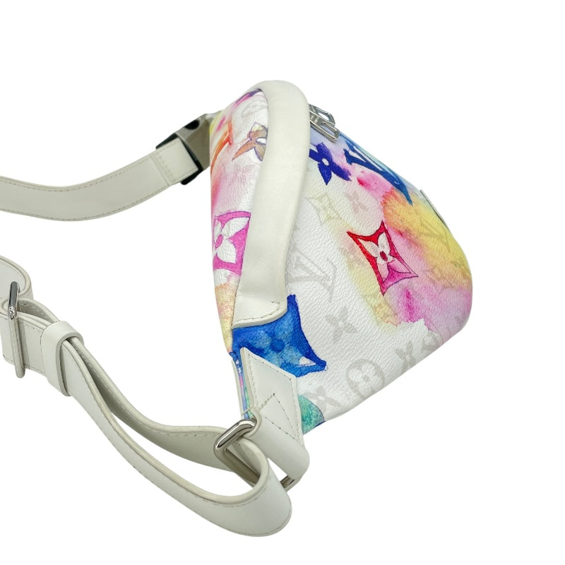 ルイ・ヴィトン LOUIS VUITTON ディスカバリー・バムバッグPM M45759 ホワイト モノグラム・ウォーターカラー メンズ ボディバッグ