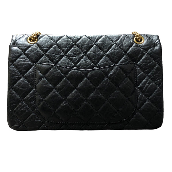 シャネル CHANEL 2.55マキジフラップバッグ A37590 ブラック　GD金具 エイジドカーフ レディース ショルダーバッグ