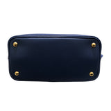 プラダ PRADA パニエハンドバッグ 1BA211 ブルーニュイ GD金具 サファイアーレザー レディース ハンドバッグ