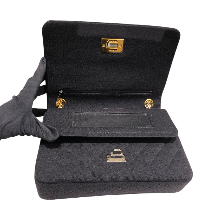シャネル　CHANEL マトラッセ チェーンショルダー バッグ ブラック シャネル CHANEL 2.55マトラッセチェーンショルダー ブラックGD