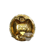シャネル CHANEL ラウンドイヤリング ゴールド ラインストーン アクセサリー