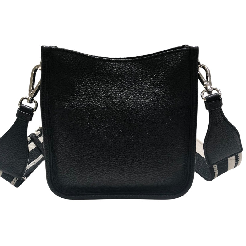 プラダ PRADA トライアングルロゴショルダー 1BH191 ブラック/シルバー金具 レザー レディース ショルダーバッグ