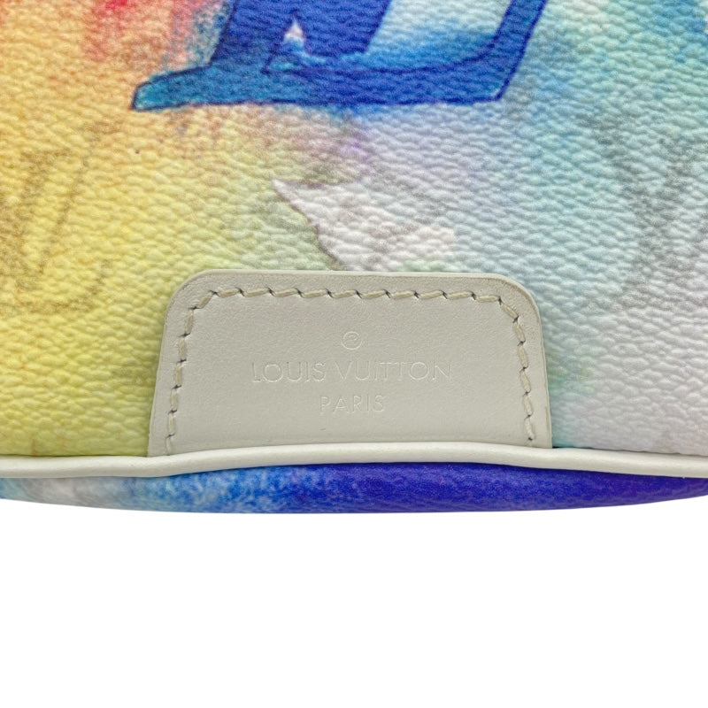 ルイ・ヴィトン LOUIS VUITTON ディスカバリー・バムバッグPM M45759 ホワイト モノグラム・ウォーターカラー メンズ ボディバッグ