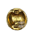 シャネル CHANEL ラウンドイヤリング ゴールド ラインストーン アクセサリー