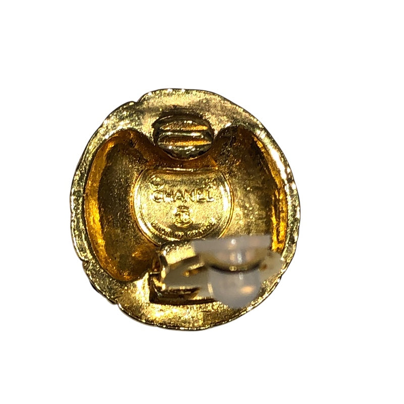 シャネル CHANEL ラウンドイヤリング ゴールド ラインストーン アクセサリー