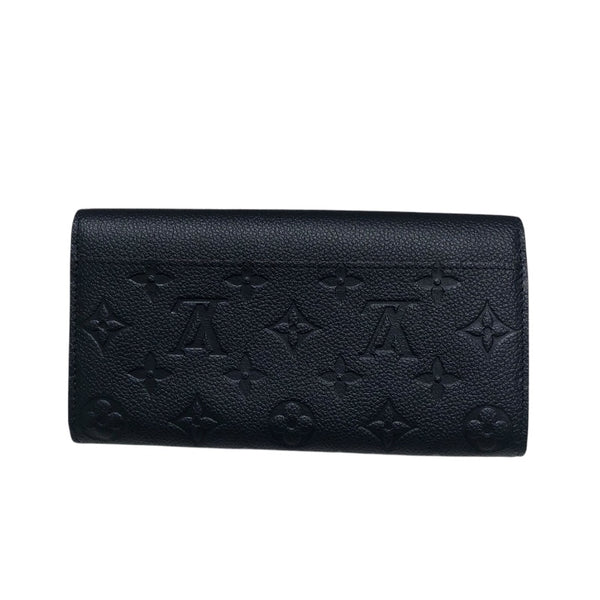 ルイ・ヴィトン LOUIS VUITTON ポルトフォイユ・サラ M62125 ネイビー ゴールド金具 モノグラム・アンプラント レディース 長財布