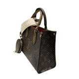 ルイ・ヴィトン LOUIS VUITTON オンザゴーPM M4673 ブラウン PVC レディース ショルダーバッグ