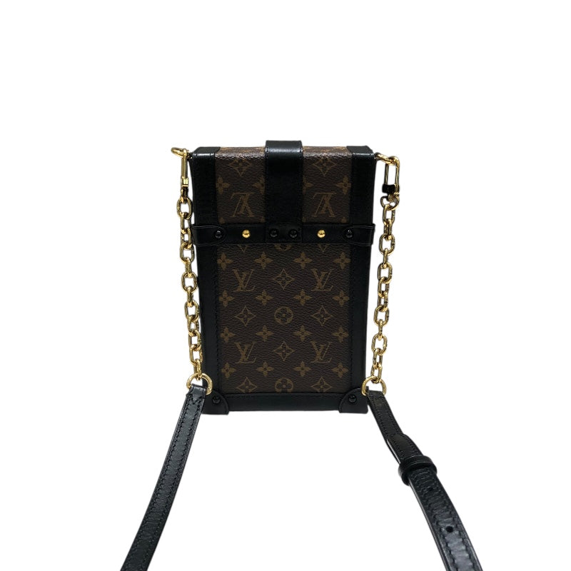 ルイ・ヴィトン LOUIS VUITTON ポシェットトランクヴェルティカル M63913 ブラウンゴールド金具 PVC レディース ショルダーバッグ