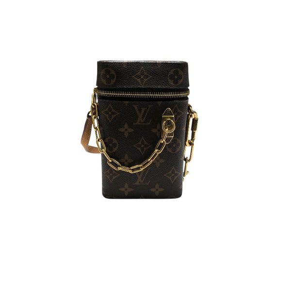 ルイ・ヴィトン LOUIS VUITTON フォーンボックス M44914 ブラウンゴールド金具 PVC レディース ショルダーバッグ
