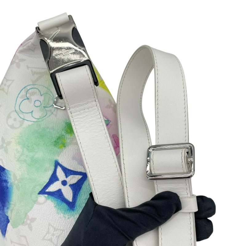 ルイ・ヴィトン LOUIS VUITTON ディスカバリー・バムバッグPM M45759 ホワイト モノグラム・ウォーターカラー メンズ ボディバッグ