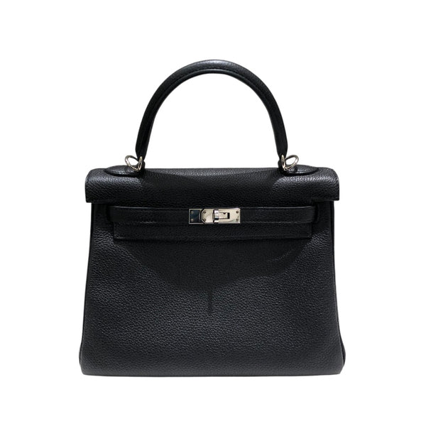 エルメス HERMES ケリー25 Z刻 ブラック　SV金具 トゴ レディース ハンドバッグ
