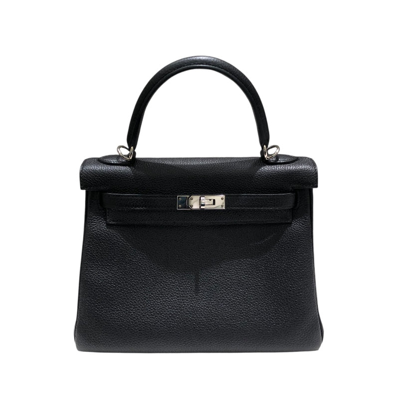 エルメス HERMES ケリー25 Z刻 ブラック　SV金具 トゴ レディース ハンドバッグ