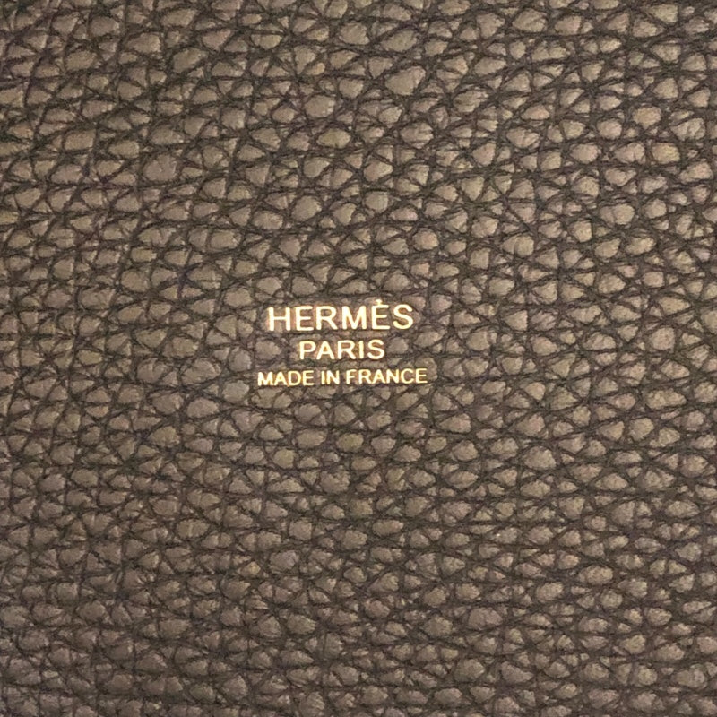 エルメス HERMES ピコタンロックPM W刻 ブラック GD金具 トリヨンクレマンス レディース ハンドバッグ