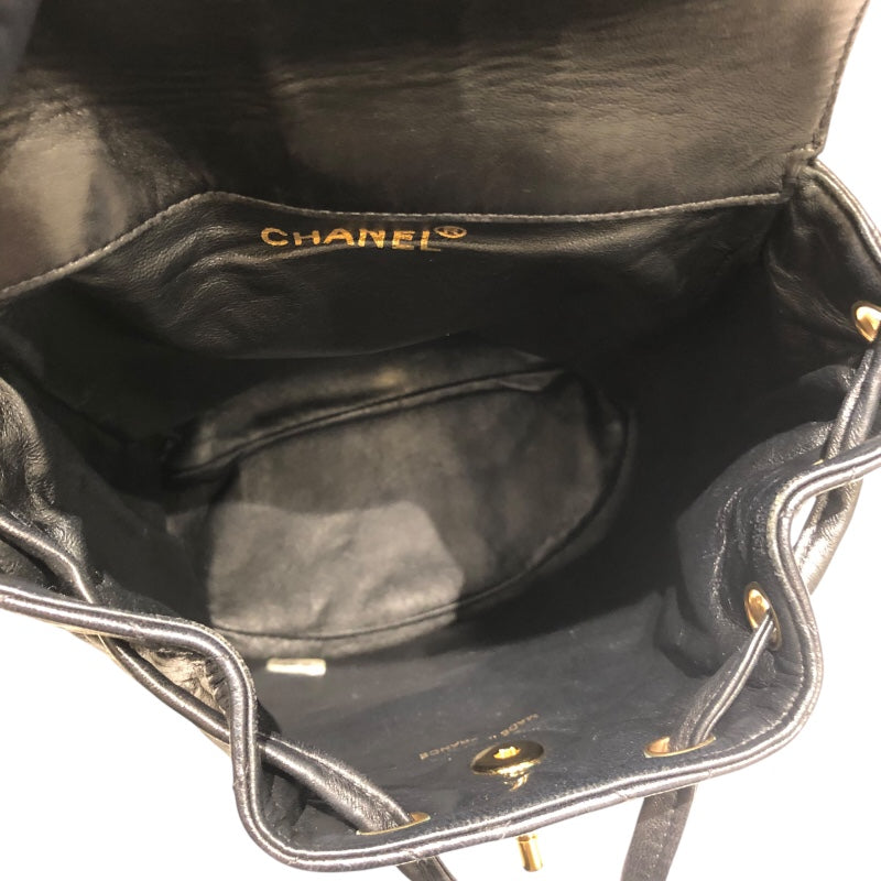 シャネル CHANEL マトラッセバックパック A10177 ブラック　ゴールド金具 ラムスキン レディース リュック・デイパック