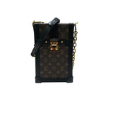 ルイ・ヴィトン LOUIS VUITTON ポシェットトランクヴェルティカル M63913 ブラウンゴールド金具 PVC レディース ショルダーバッグ