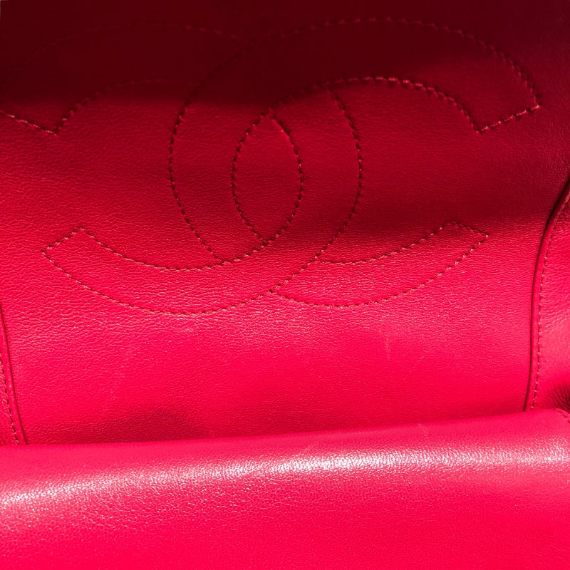 シャネル CHANEL マドモアゼルVステッチチェーンショルダー ピンクパープルGD金具 カーフ レディース ショルダーバッグ