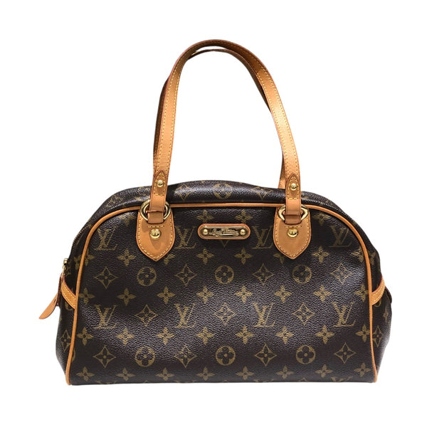 ルイ・ヴィトン LOUIS VUITTON モントルグイユＧＭ Ｍ95566 ブラウン PVC レディース ショルダーバッグ