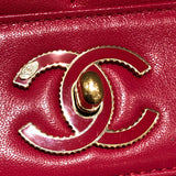 シャネル CHANEL マドモアゼルVステッチチェーンショルダー ピンクパープルGD金具 カーフ レディース ショルダーバッグ