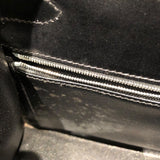 エルメス HERMES ケリー28　外縫い □I刻 ブラックSV金具 ボックスカーフ レディース ハンドバッグ