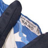 エルメス HERMES プリーツカレ A STRES ET SOLEILS ブルー シルク レディース スカーフ