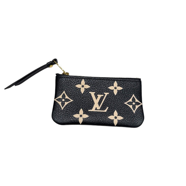 ルイ・ヴィトン LOUIS VUITTON ポシェット・クレ M80885 黒 モノグラム・アンプラント ユニセックス キーケース