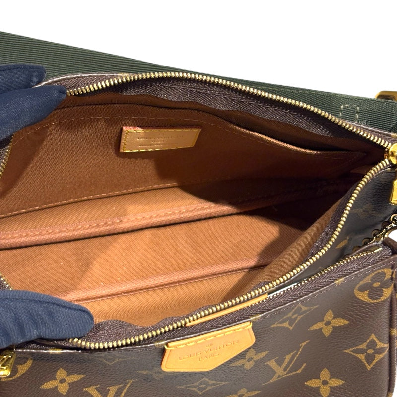 ルイ・ヴィトン LOUIS VUITTON ミュルティ・ポシェット・アクセソワール M44813 緑 モノグラム ユニセックス ショルダーバッグ