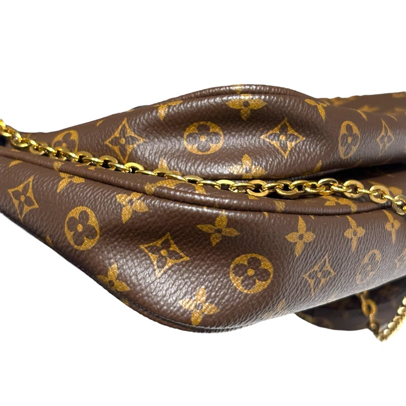 ルイ・ヴィトン LOUIS VUITTON ミュルティ・ポシェット・アクセソワール M44813 緑 モノグラム ユニセックス ショルダーバッグ