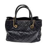 シャネル CHANEL 2WAYチェーントートバッグ A67155 ブラック GD金具 キャビアスキン レディース ハンドバッグ