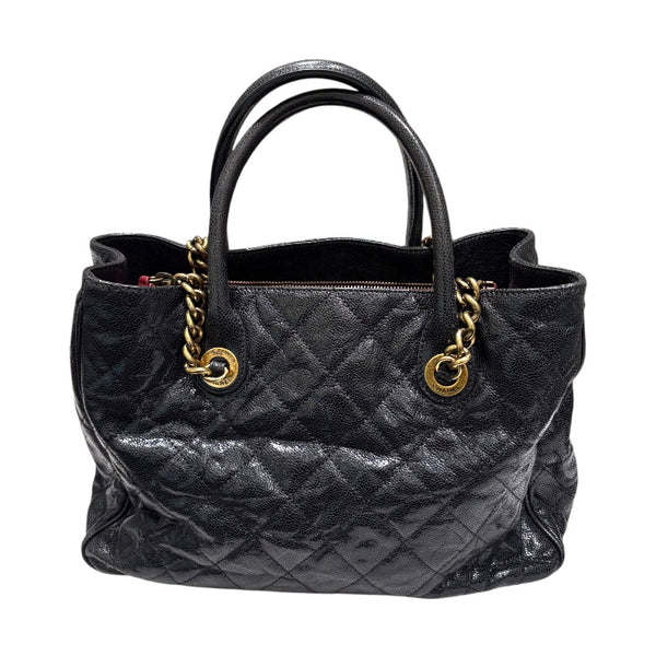 シャネル CHANEL 2WAYチェーントートバッグ A67155 ブラック GD金具 キャビアスキン レディース ハンドバッグ