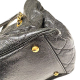 シャネル CHANEL 2WAYチェーントートバッグ A67155 ブラック GD金具 キャビアスキン レディース ハンドバッグ