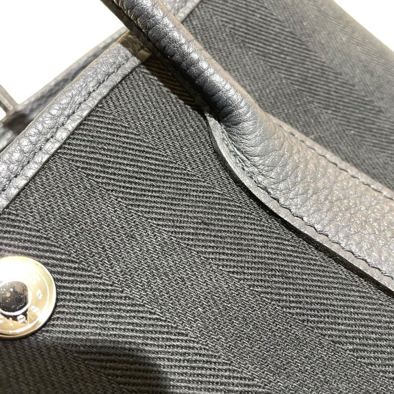 エルメス HERMES ガーデンパーティTPM Z刻 ブラック・ブルーインディゴ　SV金具 トワル・ネゴンダ レディース トートバッグ