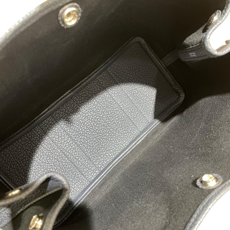 エルメス HERMES ガーデンパーティTPM Z刻 ブラック・ブルーインディゴ　SV金具 トワル・ネゴンダ レディース トートバッグ