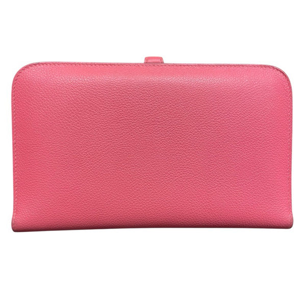 エルメス HERMES ドゴン デュオ ウォレット C刻印 ローズアザレ SV金具 エバーカラー レディース 二つ折り財布