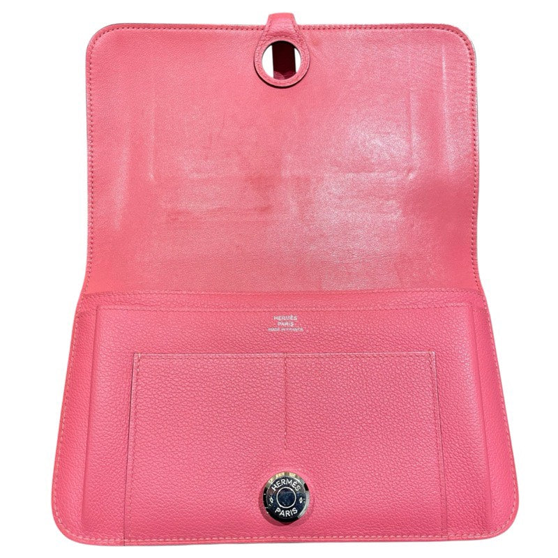 エルメス HERMES ドゴン デュオ ウォレット C刻印 ローズアザレ SV金具 エバーカラー レディース 二つ折り財布