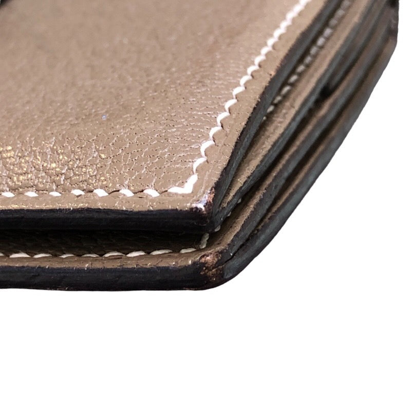 エルメス HERMES ベアンミニ Z刻印 エトゥープ x シルバー金具